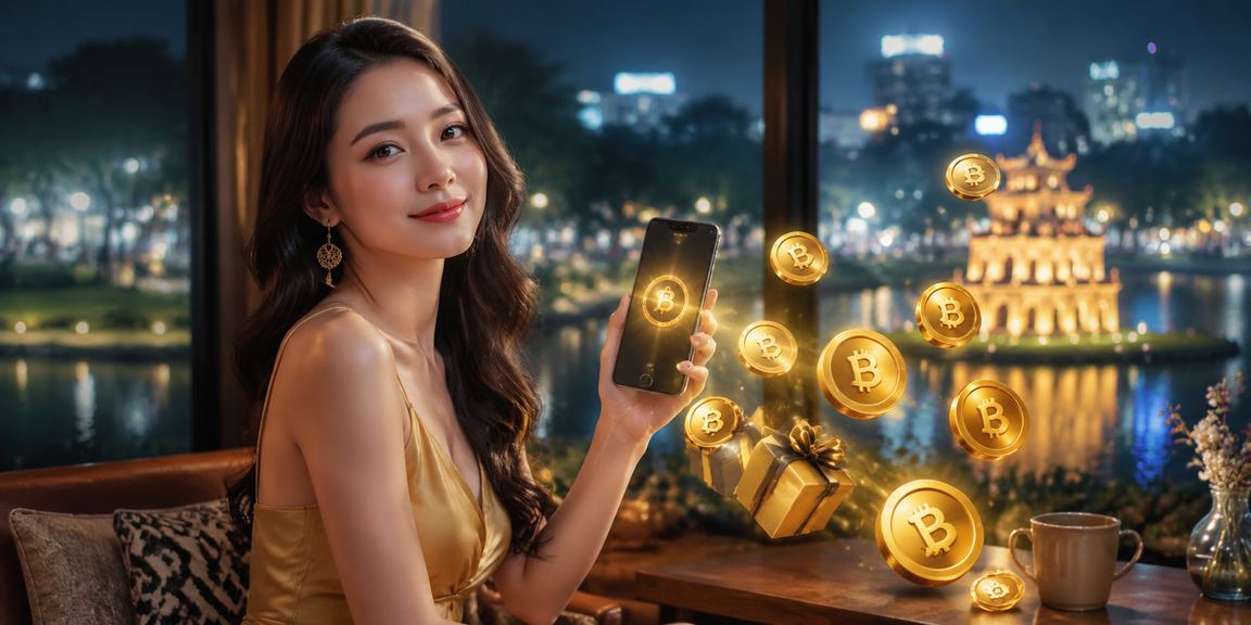 Người dùng tại Hà Nội đăng ký tài khoản và nhận thông tin ưu đãi trực tuyến bên cốc cà phê